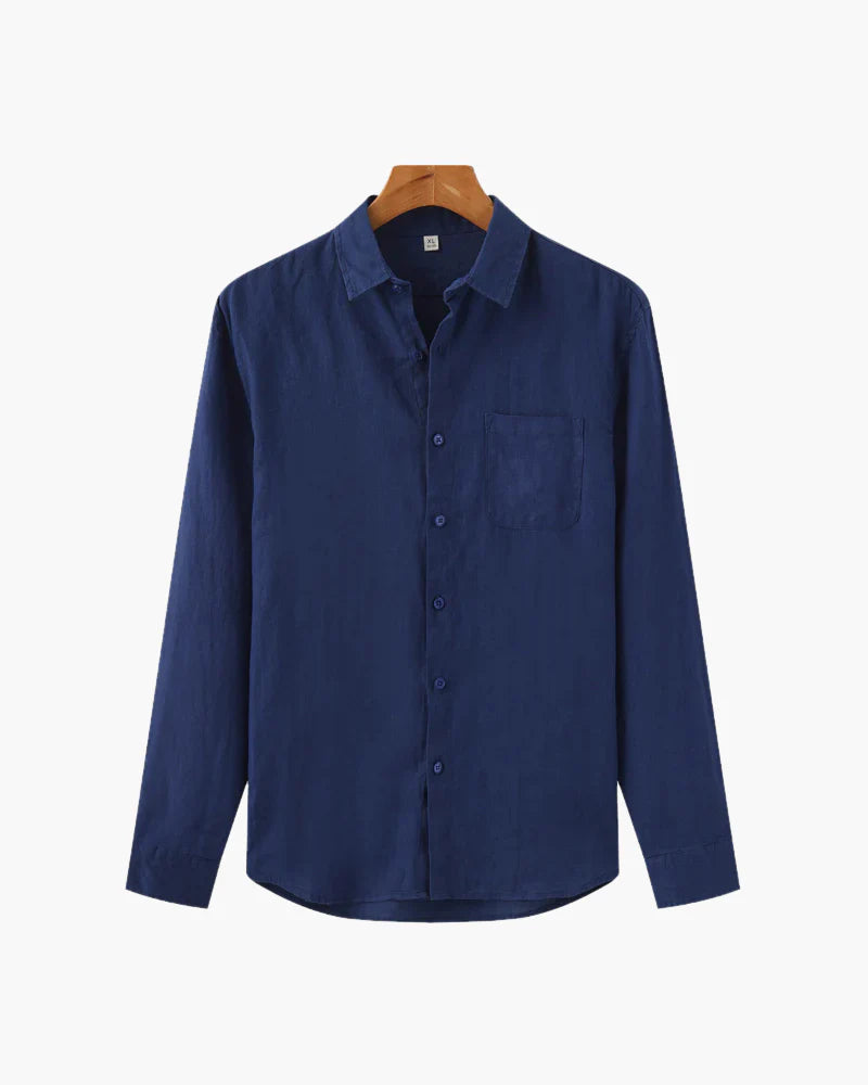 Camisa de Lino Napoli Azul Marino
