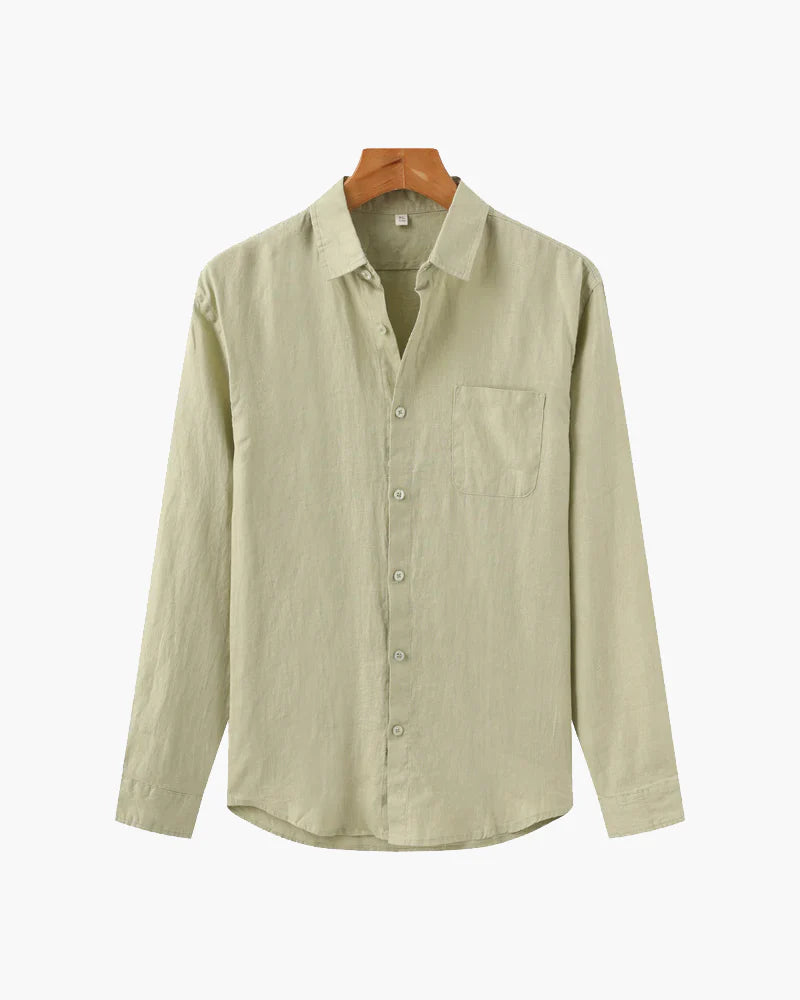 Camisa de Lino Napoli Verde Lima