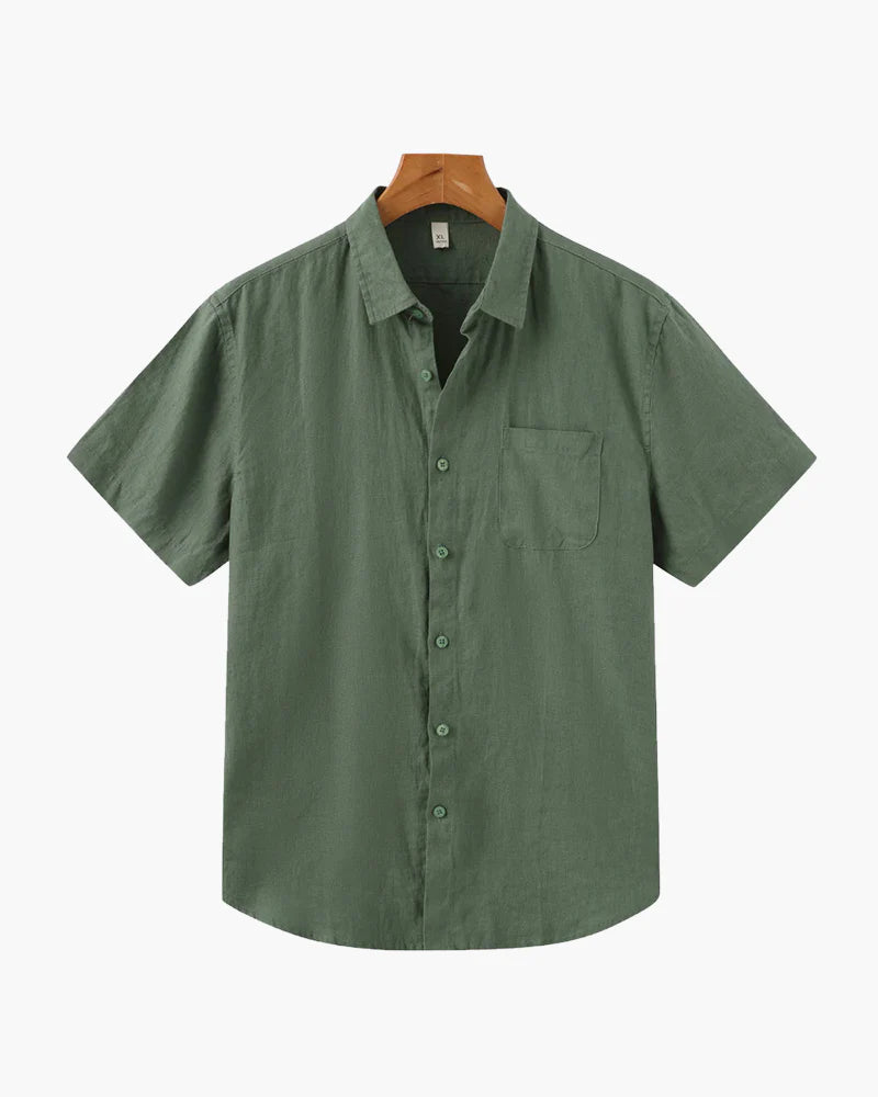 Camisa de Lino (Manga Corta) - Mónaco