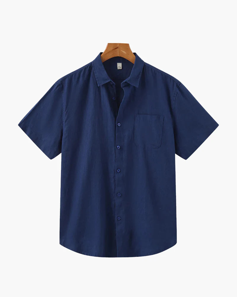 Camisa de Lino (Manga Corta) - Mónaco