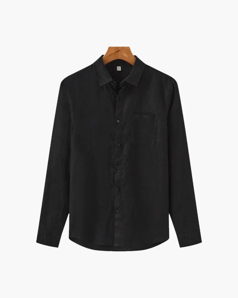 Camisa de Lino Napoli Negra