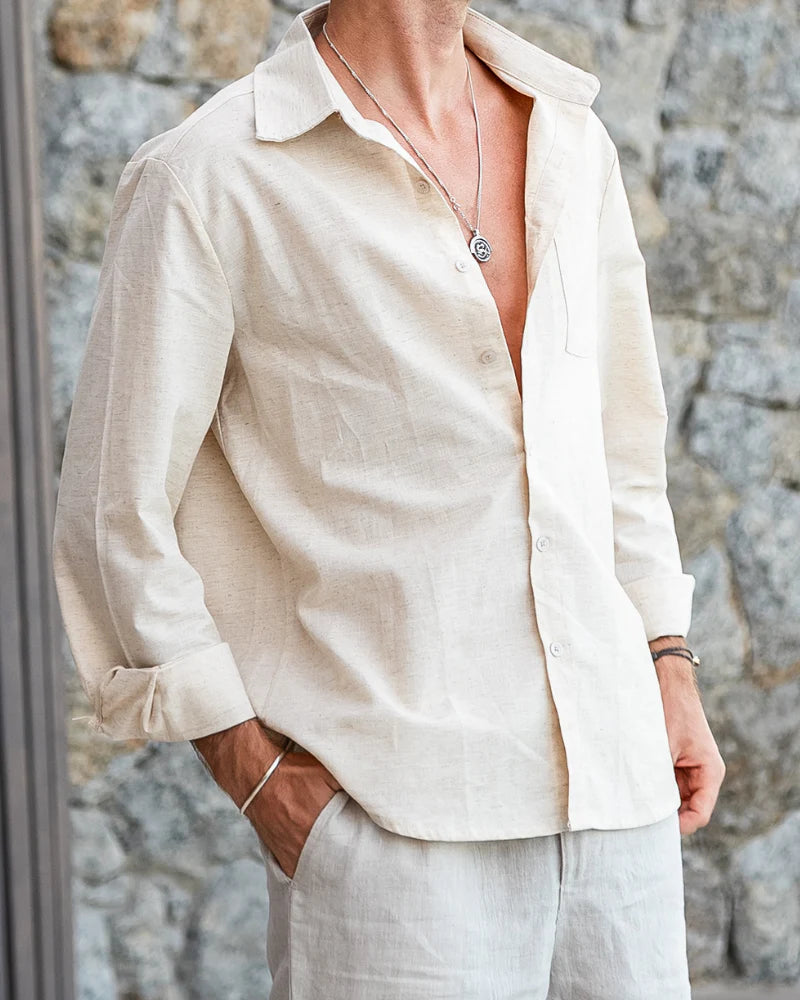 Camisa de Lino Napoli Beige