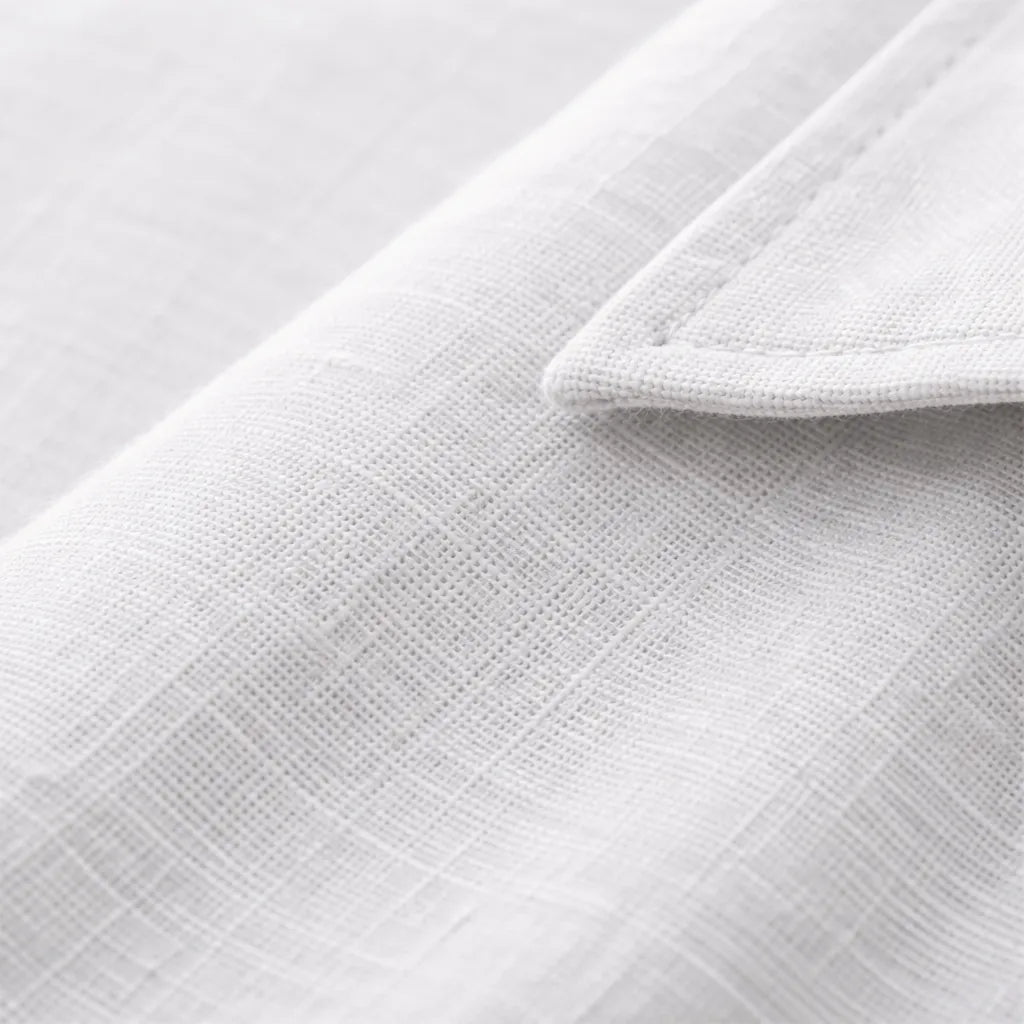 Camisa 100% Lino Blanca - Viano | Old Money Chile