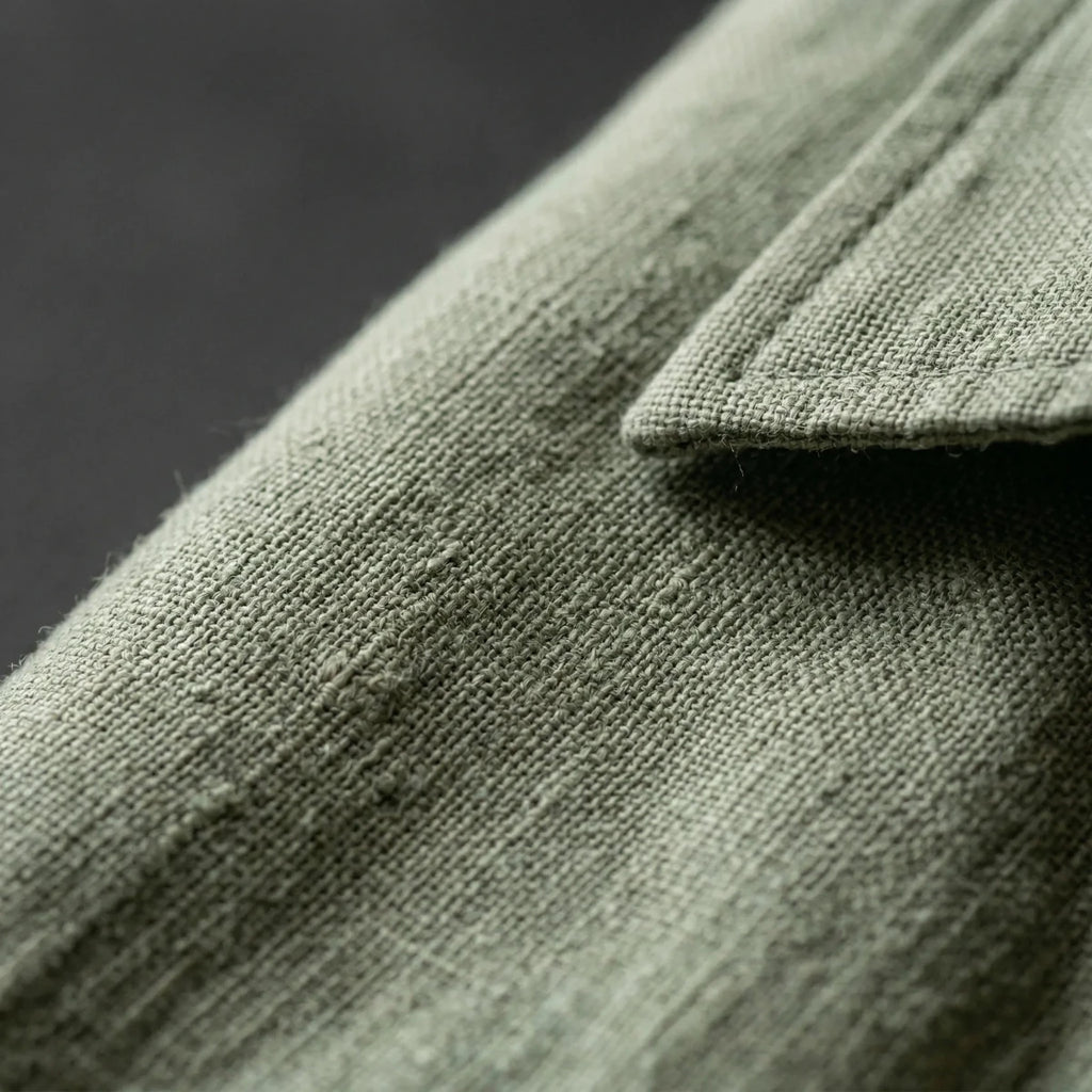 Camisa 100% Lino Verde - Viano | Old Money Chile