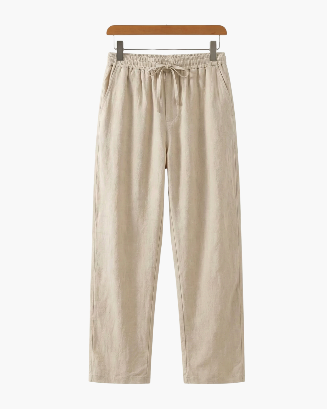 Pantalón 100% Lino Beige
